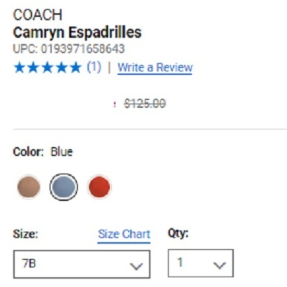 $89 NEW* COACH Camryn Espadrilles - Picture 3 of 9